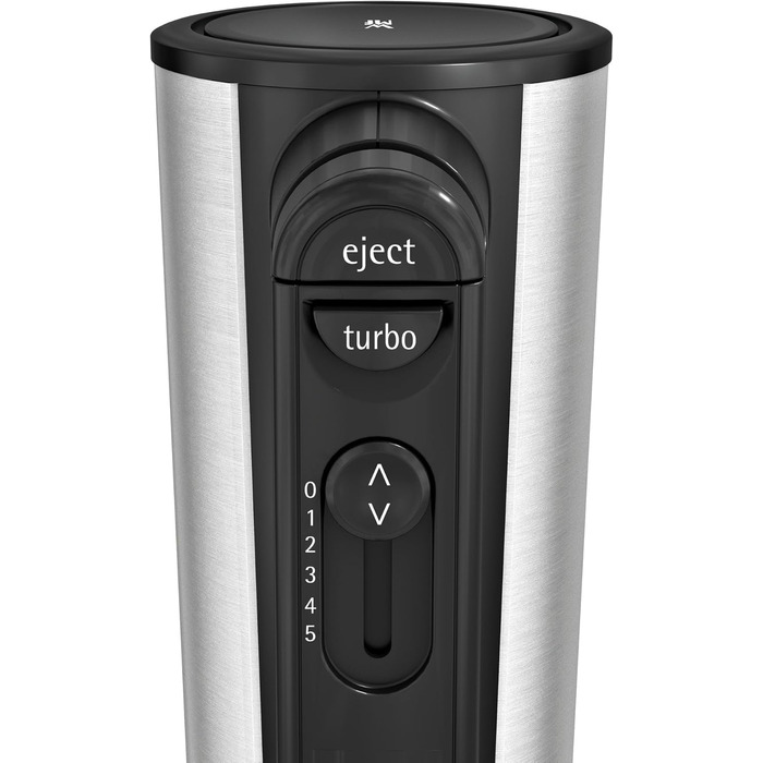 Ручний міксер WMF Kult X Edition: потужний, з 5 швидкостями та турбо-функцією, Cromargan матовий чорний