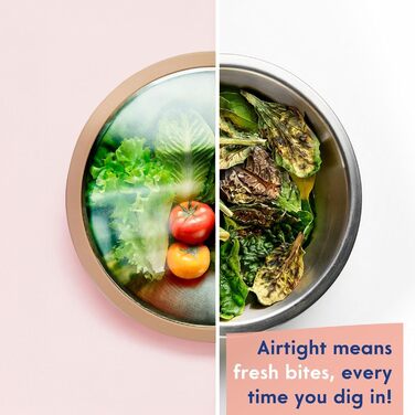 Набір мисок Ziruma з кришками - 5 шт. з нержавіючої сталі, без пластику, скляні кришки, для кухні, 0.9-4.3L