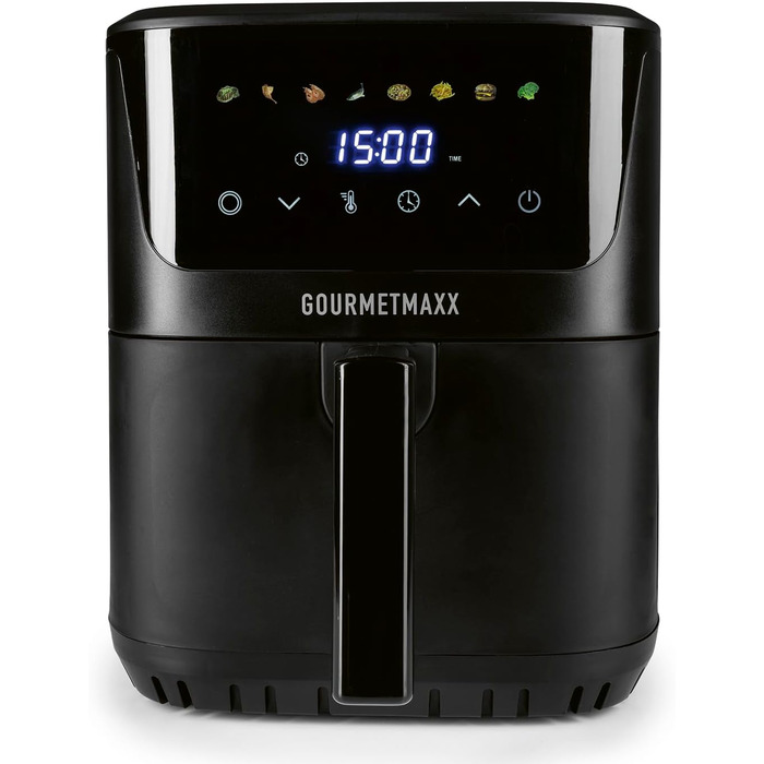 Фритюрниця повітряна GOURMETmaxx з 2 камерами | 10L | Вертикальна, з сенсорним дисплеєм