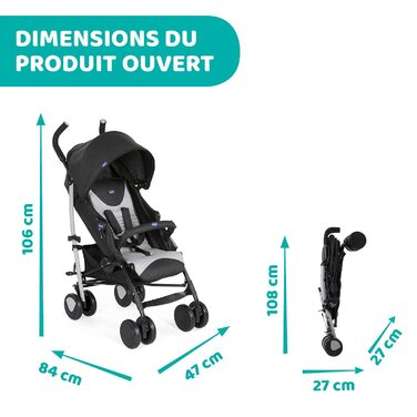 Дитяча коляска Chicco Echo, зелена, для дітей до 22 кг, регульована спинка, великий сидіння, бампер, складаний капюшон, дискові гальма та поворотні колеса