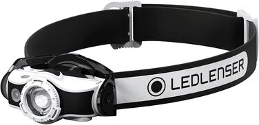 Світлодіодна лобова і Багатоцільова лампа Ledlenser MH5, зовнішня, з можливістю роботи від батареї або від акумулятора, 400 люмен, з функцією червоного світла, включаючи освітлення. Акумулятор (білий / чорний)