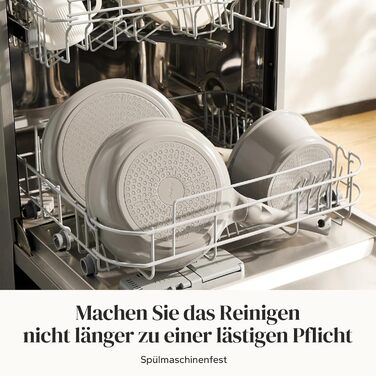 Набір каструль Redchef Keramik Induktion, 11 предметів, з кришкою, нержавіюча сталь, сірий