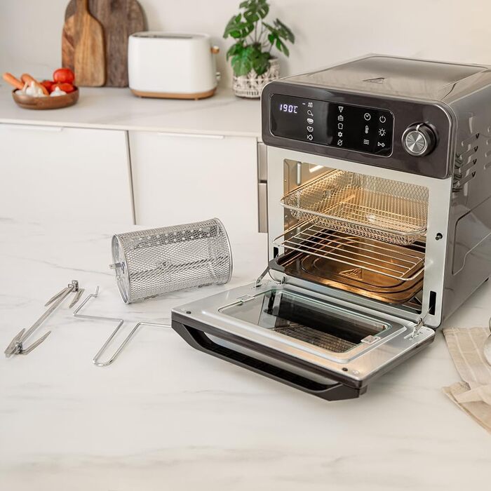 Мультиварка Cecotec Bake&Fry 1500 Touch: піч, фритюрниця, 15 л, 1700 Вт, сенсорний екран, нержавіюча сталь