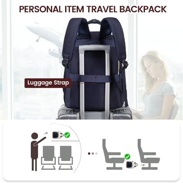 LOVEVOOK Рюкзак для жінок з відділенням для ноутбука 15.6 дюймів, шкільний рюкзак для дівчаток та підлітків, водонепроникний, анти-крадіжка, для школи, подорожей, роботи, легкий, з PU-матеріалу, кольори: бежевий, темно-синій, коричневий