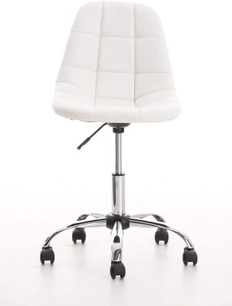 Офісне крісло CLP Emil - регульована висота, поворотний, з штучною шкірою, білий колір