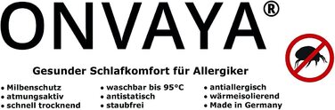 Засіб від алергії ONVAYA Evolon преміум-класу / захист від домашнього пилу / захист від кліщів / захист від кліщів / антибактеріальне / дихаюче / зроблено в Німеччині (дитячий набір)