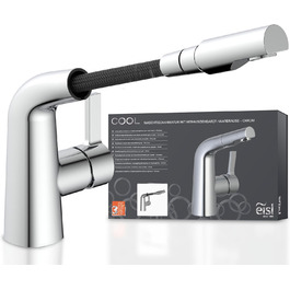 Змішувач для ванної кімнати EISL COOL з висувною лійкою для миття волосся, водозберігаючий кран, хром