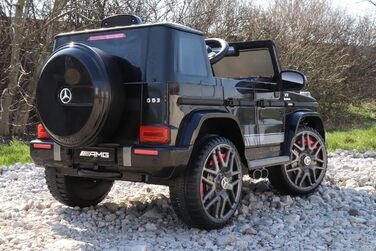 Дитячий електромобіль Mercedes G-Class 12V RIRICAR, чорний, з пультом керування