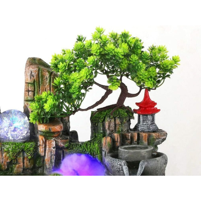 Декоративний фонтанчик для дому та офісу: стільниця з штучного каменю, фонтан-водоспад, прикраса інтер'єру, з розпилювачем