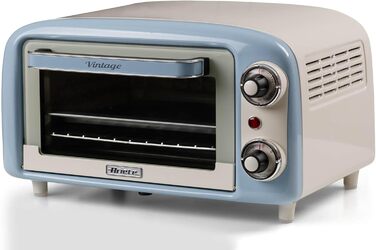 Міні-піч Ariete 3919 Vintage: 10 л, гриль, таймер, 230°C, подвійне скло, нержавіюча сталь, зелений (блакитний)