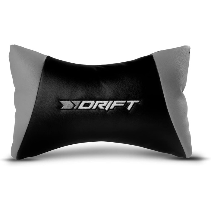 Ігрове крісло DRIFT DR175BUE, штучна шкіра, 2D підлокітники, поршень 4 класу, чорний (сірий)