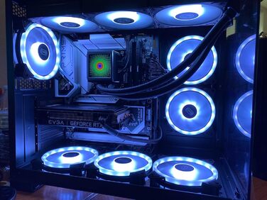 Комп'ютерний корпус ATX PCCOOLER C3T500 ARGB, 6 вентиляторів 120 мм, скляні панелі, безрамний дизайн, сумісний з RTX 40 серією, білий