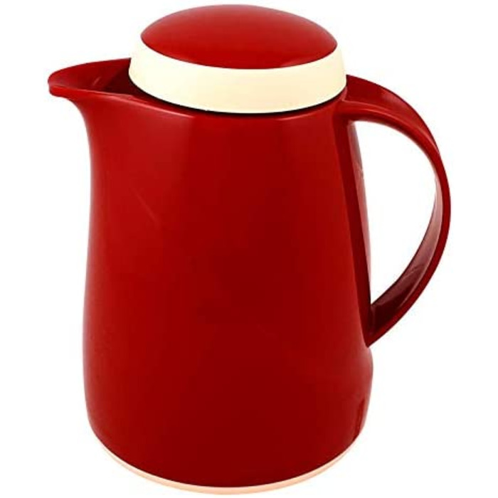 Термос Helios Wave, 1,5 л, пластик, білий, з кришкою-гвинтом, придатний для миття в посудомийній машині