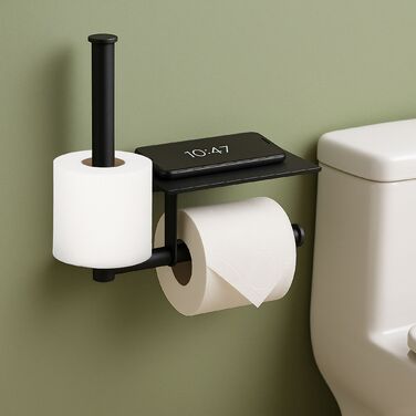 Тримач туалетного паперу Relaxdays з полицею