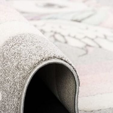 Пергамський дитячий килим Maui Kids пастельний сіро-Рожевий Єдиноріг в 5 розмірах (140x200 см)