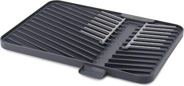 Сушарка для посуду Joseph Joseph, пластикова, регульована, складна, з піддоном для води, сіра, 30 см