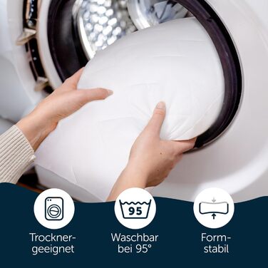 Подушка для сну на боці Blumtal з чохлом, 40 x 145 см, сертифікат Oeko-TEX, регульована наповнювачем, ортопедична подушка для дорослих