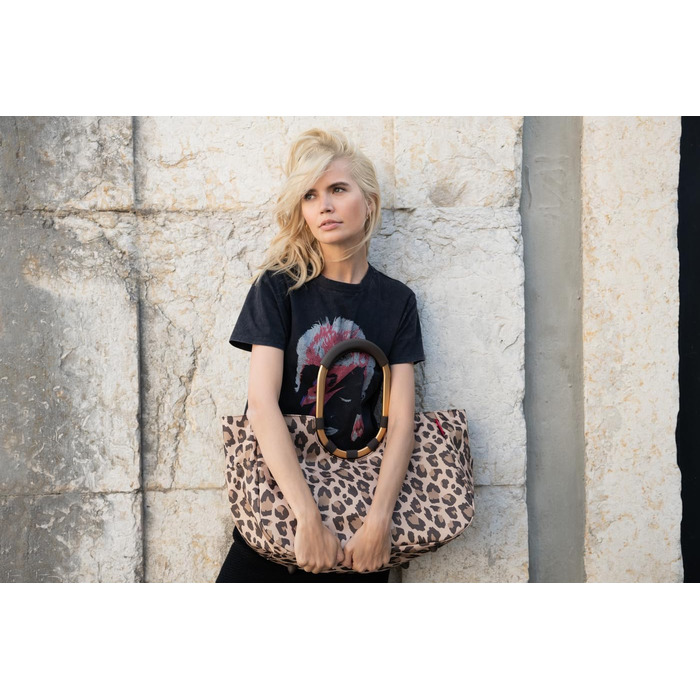 Сумка-шопер Reisenthel Loopshopper L Frame Leo Macchiato з практичними кишенями з перероблених PET-пляшок – стильний та водовідштовхуючий дизайн, колір золото