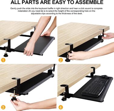 Кріплення для клавіатури BigTron з клемою, чорний колір, нове дизайну