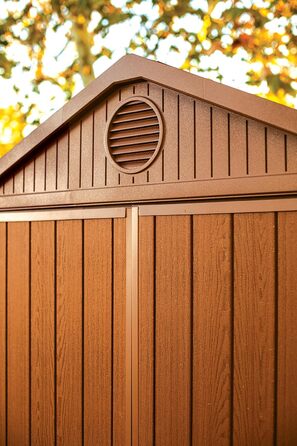 Садовий будиночок KETER Darwin 2,8 м² коричневий (6x6) з Evotech пластику, з дверима та вентиляцією, 25x184x205 см