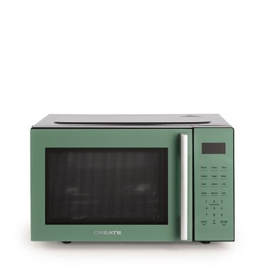 Мікрохвильова піч з грилем Microwave Studio Salbeigrün 20л ретро стиль, 900 Вт, LCD дисплей