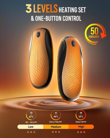 Електричний грієчка для рук 2-в-1 з магнітною основою та зарядним пристроєм, 14000mAh, 3 режими нагріву, для жінок, чоловіків, сімей, гольфу, полюванню та кемпінгу, чорний N7