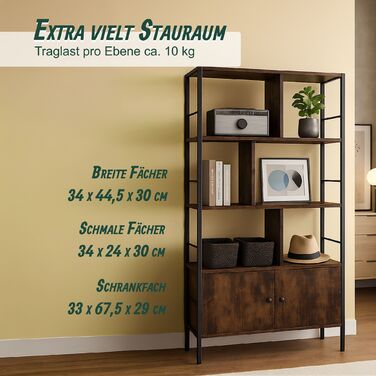 Стелаж Relaxdays з нижньою шафкою