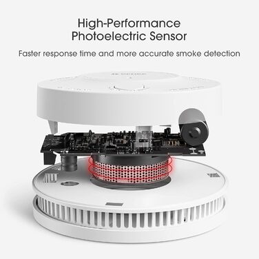 Датчик диму X-Sense з батареєю на 10 років, фотоелектричний сенсор, сертифікований EN14604, набір 10 шт. (SD2J0AX_10)