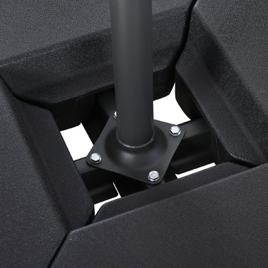 Підставка для парасольки HOMCOM HDPE чорний, стабільний тримач для парасольки для саду та патіо