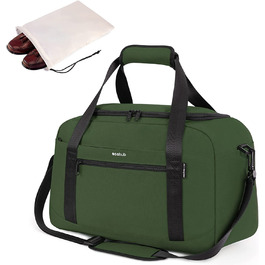 Ручна поклажа ECOHUB 40X20X25 для Ryanair Дорожня сумка сумка для літака під сидінням ручна поклажа валіза екологічно чиста Дорожня сумка з ПЕТ перероблена Дорожня сумка для жінок чоловіча сумка вихідного дня (зелений)