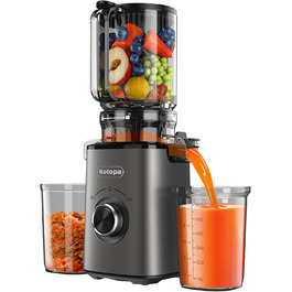 Електричний соковитискач для овочів та фруктів, Slow Juicer, сірий (120 мм, 600 мл)