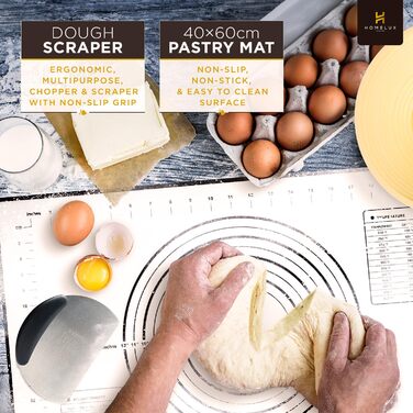 Набір для закваски HOMELUX THEORY: 14 предметів для випікання хліба та закваски (жовтий)