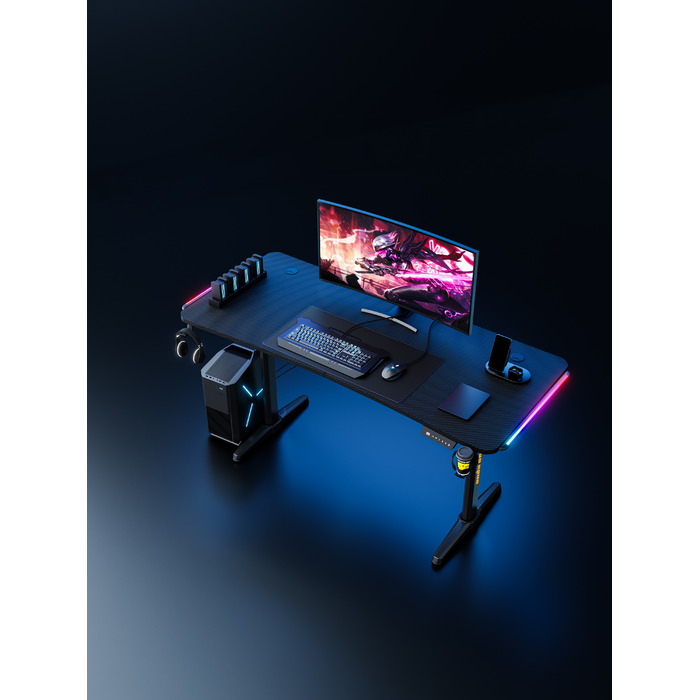 Комп’ютерний стіл з електрорегулюванням висоти Anda Seat Terminator RGB Black