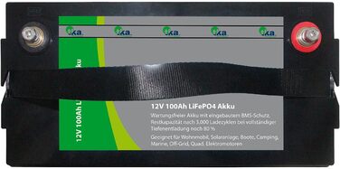 Акумулятор tka Kbele LiFePO4 комплект з 2 В 12 В, 100 Ач/1 280 Втгод, BMS, для сонячних систем та вітрогенераторів