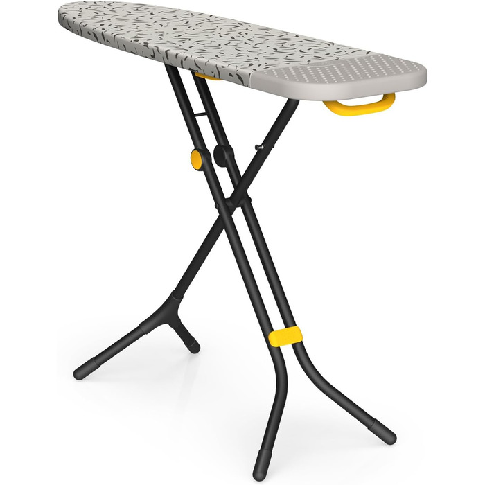 Гладильна дошка Joseph Joseph Glide 135 x 45 см з регулюванням висоти та стійкою до нагрівання поверхнею для прасування, зручне зберігання, 4-шаровий бавовняний чохол (Plus, Ecru, 130 см)