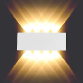 Світлодіодний настінний світильник 8 Вт, внутрішній алюмінієвий Точковий Світильник, настінний світильник IP54, водонепроникний для вітальні, спальні, передпокою, сходів, теплий білий, білий, 8 Вт, теплий білий