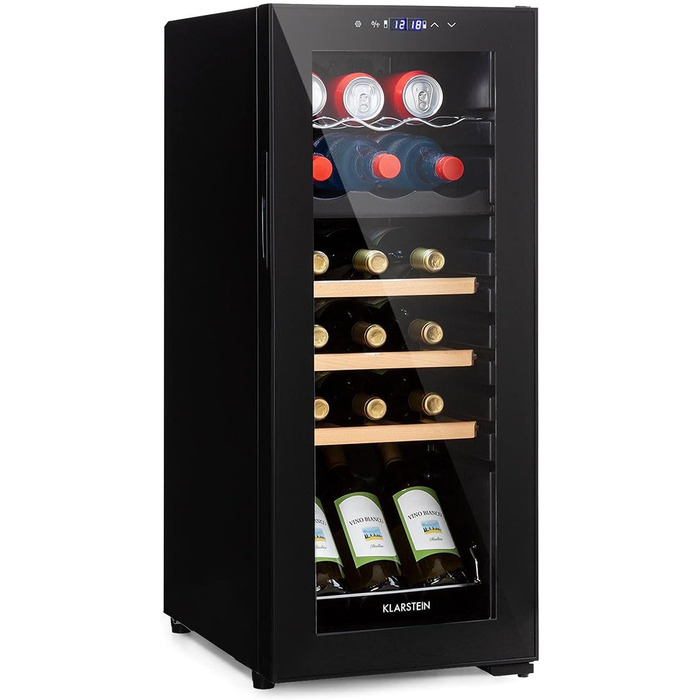 Витримайте вино з комфортом: Витримайте вино з Klarstein Bovella 18 Duo+ - 50л, 2 зони, скляні двері