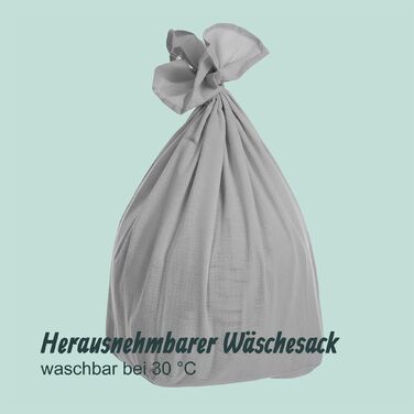 Кошик для білизни Relaxdays з бамбука з 2 відділеннями