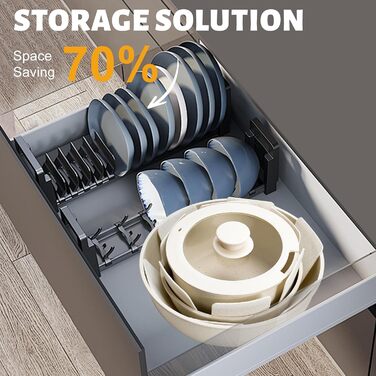 Набір посуду Numola 10 предметів: каструлі та сковорідки з антипригарним покриттям, знімні ручки, керамічний набір посуду, для індукційних плит, для дому та подорожей, безпечний для миття в посудомийній машині