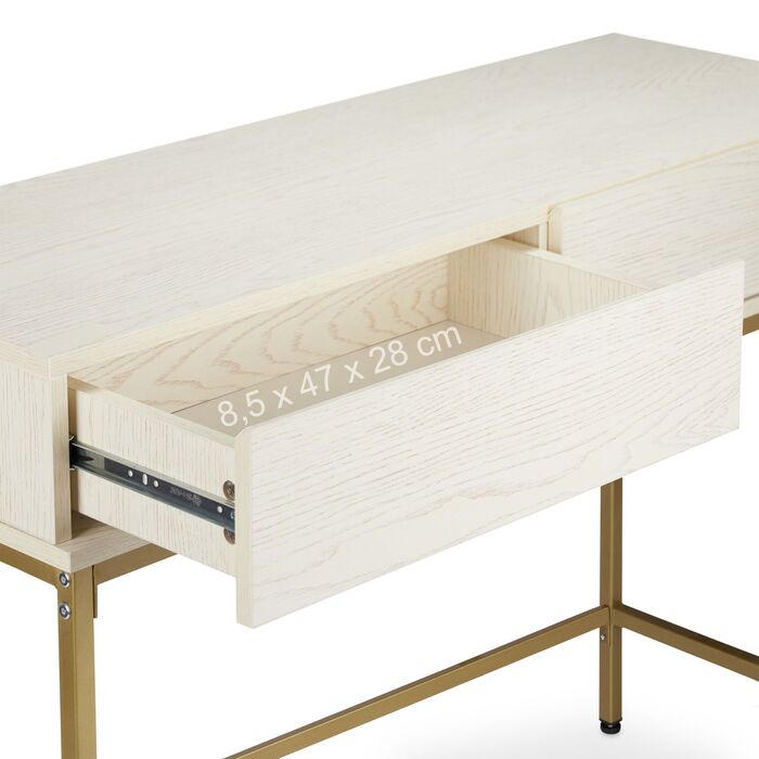 Столик-консоль Relaxdays Золотий Білий