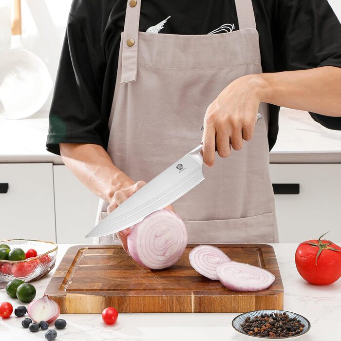 Набір ножів Wildmok 7 предметів: кухонний набір з німецької сталі з ручками з пакавуду