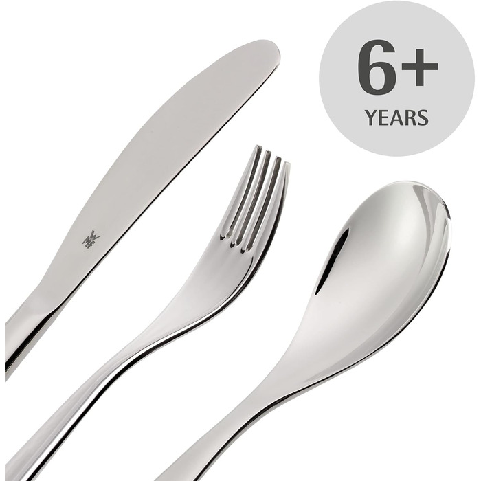 Набір дитячого посуду WMF Der Kleine Prinz, 6 предметів, з нержавіючої сталі Cromargan, для дітей від 6 років, придатний для миття в посудомийній машині