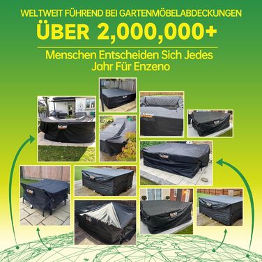 Накладка для садово-патіо меблів Enzeno, водовідштовхувальна, 420D Oxford, захисна для зимового періоду, 213x132x74 см