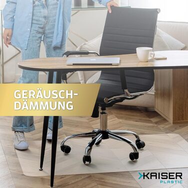 Захисна килимок Kaiser Bodenschutzmatte, 115x135 см - прозора підкладка під стіл/стілець - антиковзаюча - для офісу та дому