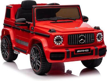 Дитячий електромобіль Mercedes G63 AMG 4x4 180 Вт, шкіряне сидіння, EVA колеса, пульт, 12V, червоний