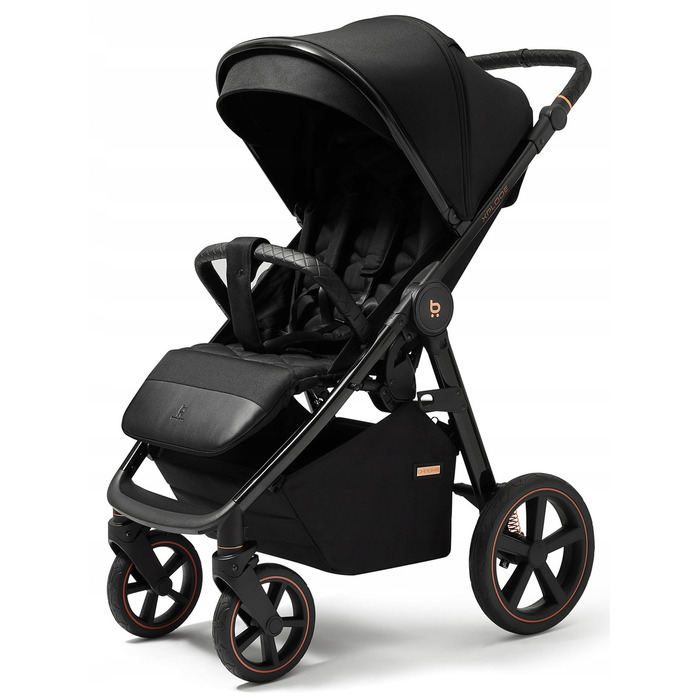 Дитячий візок-прогулянка 4BABY Xplode, чорний, алюмінієвий, з аксесуарами
