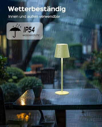 LED-лампа настільна Jackyled бездротова, перезаряджувана, 5000mAh, 3 рівня висоти, 3 температури кольору, регульована яскравість (зелена, 1 шт.)