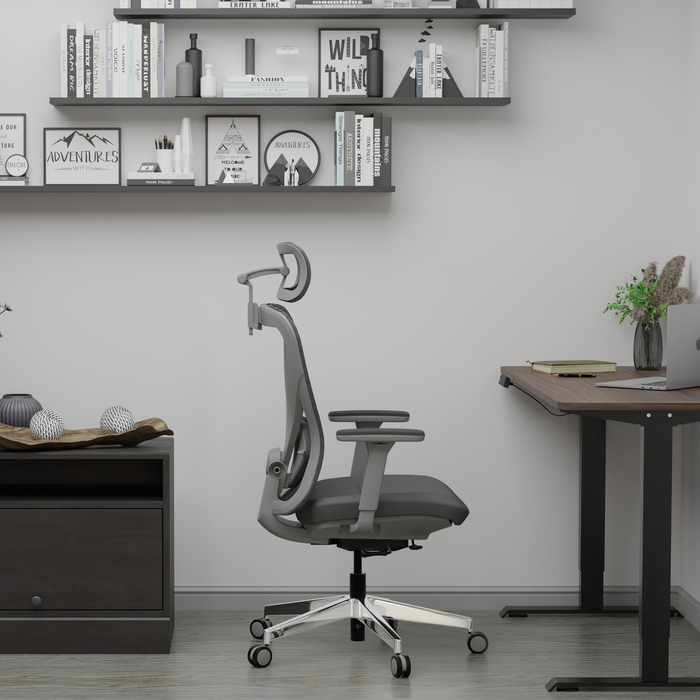 Крісло Mealux Q1 Air Fabric Grey (арт. HF Q-1 F/G)