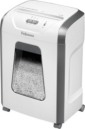 Fellowes Powershred 15C: Офісний шредер для дому, 15 аркушів, 19л контейнер, P4, білий