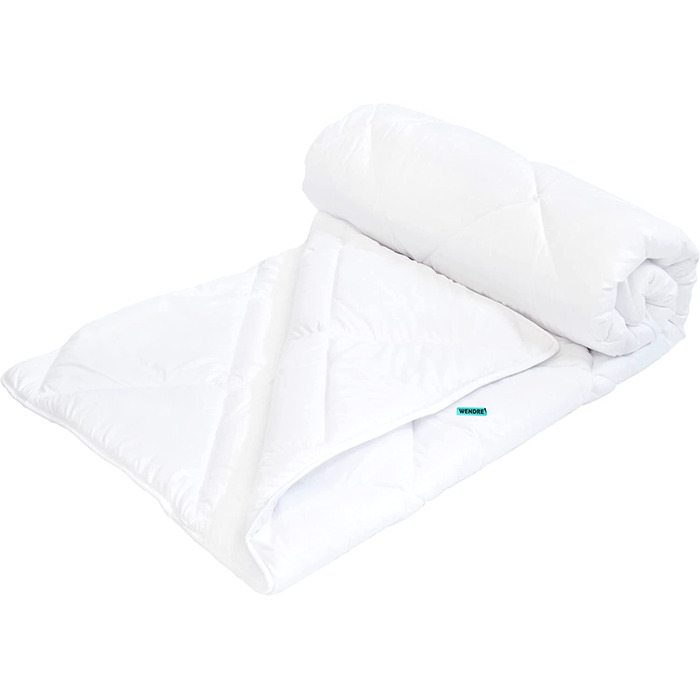 Пухова ковдра 135x200 см – середньої теплоти, мікрофібра, сертифікат Oeko-Tex, для алергіків, дихаюча, виготовлена в ЄС, пральна, ковдра 135x200